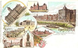 * T2 Amsterdam. Geographische Postkarte V. Wilhelm Knorr No. 61. Art Nouveau Litho - Sin Clasificación