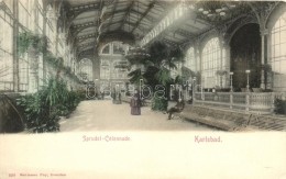 * T2/T3 Karlovy Vary, Karlsbad, Sprudel Colonnade, Verlag Hermann Poy / Spa Hall Interior (EK) - Unclassified