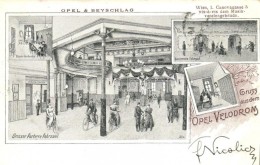 T3 Vienna, Wien I. 'Gruss Aus Dem Opel Velodrom'. Opel & Beyschlag, Grosser Parterre Fahrsaal, Damen Garderobe,... - Unclassified