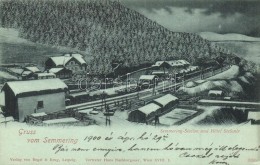 T2/T3 Semmering, Bahnhof Station, Hotel Stefanie / Railway Station, Hotel, Winter  (EK) - Non Classés