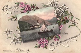 T2 Gmunden, Gruss Aus Dem Salzkammergut, F. E. Brandt, Floral - Non Classés