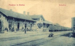T2 Szlatina, Slatina; Vasútállomás, W. L. 171. / Kolodvor / Railway Station (EK) - Sin Clasificación