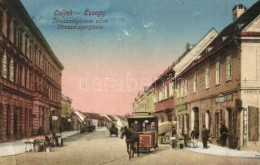 T2 Eszék, Esseg, Osijek; Strossmayer Utca Lóvasúttal / Strossmayerova Ulica / Street View With... - Non Classés