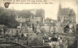 T2 1913 Pozsony, Pressburg, Bratislava; Romok A TÅ±zvész Után / Ruins After The Fire - Sin Clasificación