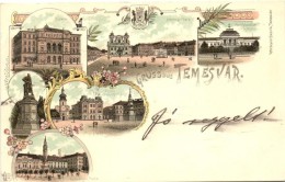 T1/T2 1898 Temesvár, Timisoara; Floral Litho; Kiadja Uhrmann Henrik - Unclassified