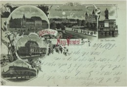T2 1899 Nagyvárad, Oradea; Kereskedelmi Csarnok, Kis HídfÅ‘, Múzeum, Püspöki Palota... - Sin Clasificación