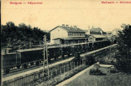 T2 Medgyes, Mediasch; Vasútállomás, Vagonok / Railway Station, Wagons - Sin Clasificación