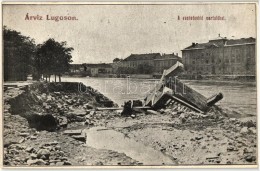 * T2 Lugos, Lugoj; Árvíz; A Vasbetonhíd Martalékai / Flood In Lugoj, Damaged Iron... - Sin Clasificación