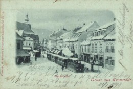 T2/T3 1899 Brassó, Brasov, Kronstadt; Lensor, Városi Vasút Télen / Flachszeile /... - Sin Clasificación