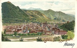 T3 1899 Brassó, Kronstadt, Brasov; Gruss Aus... Litho  (kis Szakadás / Small Tear) - Sin Clasificación