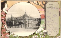 T2/T3 Brassó, Kronstadt, Brasov; Pénzügyi Palota / Finance Palace, Art Nouveau, Litho (EK) - Sin Clasificación