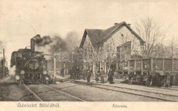 T2/T3 Billéd, Biled; Vasútállomás érkezÅ‘ GÅ‘zmozdonnyal. A. Weiser / Railway... - Unclassified