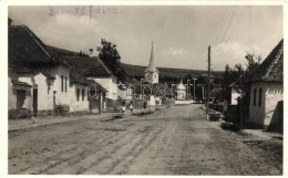 T1/T2 Bibarcfalva, Biborteni; Utcakép Templommal / Street View With Church - Zonder Classificatie