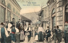 T2/T3 Ada Kaleh, Bazár Részlet Törökökkel / Bazaar With Turkish People (fl) - Sin Clasificación