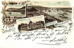 T2 1897 (Vorläufer!) Budapest, Gellérthegy, Buda, MargitfürdÅ‘, Ottmar Zieher Floral Litho - Sin Clasificación