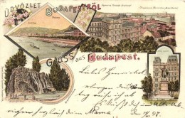 T2/T3 1897 (Vorläufer!) Budapest, FÅ‘gimnázium, Gellérthegy, Eötvös Szobor.... - Sin Clasificación