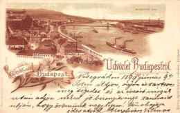 * T1/T2 1899 Budapest, Várkert Rakpart. Hátoldalon Rettegi Unghváry Család... - Sin Clasificación