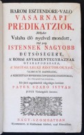 Szabó István (1695-1753) SJ: Három EsztendÅ‘re-való Vasárnapi... - Sin Clasificación