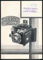 1934 Bp., Zeiss Ikon FényképezÅ‘gépek Katalógusa, Képekkel,... - Sin Clasificación