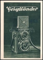 1933 Bp., A Voigtländer FényképezÅ‘gépek Katalógusa, Képekkel,... - Non Classés