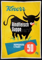 Cca 1930-1940 Knorr Rindfleisch Suppe, Binder Kisplakát, Törésnyomokkal, 34x24 Cm - Unclassified