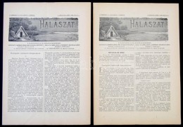 1901 Halászat, 2 Db, II. évf. 14., IV. évf. 15. Szám, Szerk.: Landgraf János,... - Sin Clasificación