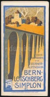 1919 Übersichtkarte Der Berner Alpenbahn, Bern-Lötschberg-Simplon Und Des Berner Oberlandes Von Der Gemmi... - Otros & Sin Clasificación