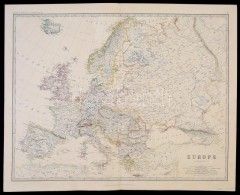 1879 Európa NagyméretÅ± Határszínezett RézmetszetÅ± Térképe. /... - Other & Unclassified