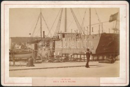 Cca 1890 SMS Bellona Fregatt Az Isztriai KikötÅ‘ben. Aloys Beer Fotója / K.u.k. Navy Fregatt SMS.... - Otros & Sin Clasificación