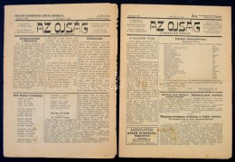 1920 Az Ojság, 7 Száma, I. évf. 1., 3.,4., 5., 6., 7.,9. Számai, Szerk.: Nagy Imre,... - Other & Unclassified