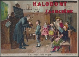 Cca 1910 Kalodont Litho Reklámkártya / Toothpaste Litho Advertisement, 13×9,5 Cm - Publicités