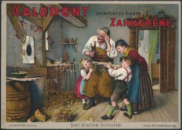 Cca 1910 Kalodont Litho Reklámkártya / Toothpaste Litho Advertisement, 13×9,5 Cm - Reclame