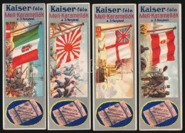 Cca 1915 4 Db Kaiser-féle Mellkaramella Reklám KönyvjelzÅ‘ Háborús... - Publicidad