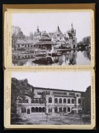 1896 Ezredéves Kiállítási Emlék Budapest Fotó Album 12 Képpel;... - Otros & Sin Clasificación