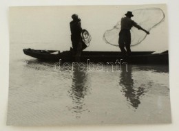 1938 Dr. Amberg ErnÅ‘: Halászok, Feliratozott Vintage FotómÅ±vészeti Alkotás,... - Otros & Sin Clasificación