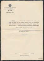 1942 Imrédy Kálmán MÁV Igazgató Hivatalos Levele Saját KezÅ±... - Otros & Sin Clasificación