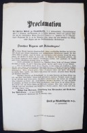 1848. November 13. Windischgraetz Tábornok Német NyelvÅ± Hirdetménye Melyben A... - Sin Clasificación