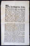 1848. December 2. Olmützi Proklamáció, Melyben V. Ferdinánd Lemond A... - Sin Clasificación