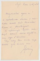 1906 Gróf Tisza István (1861-1918) Saját Kézzel írt Levele Szél... - Sin Clasificación