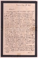 1870 Kossuth Lajos (1802-1894) Levele Ismeretlennek. Szenvedélyes Hangú Saját Kézzel... - Sin Clasificación