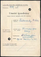 1938 Záborszky Viktor Stühmer Gyár Igazgatójának Utazási Igazolványa... - Sin Clasificación