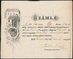 1867 Díszes KéményseprÅ‘ Számla / Chimneysweep Invoice - Sin Clasificación