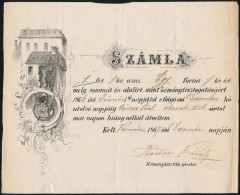1867 Díszes KéményseprÅ‘ Számla / Chimneysweep Invoice - Non Classés