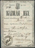 1860 Vas Megye KétnyelvÅ± Igazolvány. / Identification Card - Sin Clasificación