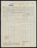 1857 DDSG Hajózási Fuvarlevél / Waybill / Frachtbrief - Unclassified