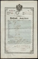 1853 Házaló útlevél  / 1853 Peddler Passport - Sin Clasificación