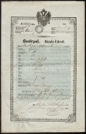 1853 Házaló útlevél  / 1853 Peddler Passport - Zonder Classificatie