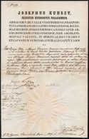 1849 Kunszt József (1790-1866) Esztergomi Káptalani Helynök, KésÅ‘bbi Kalocsai... - Non Classés