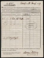 1847 DDSG Hajózási Fuvarlevél / Waybill / Frachtbrief - Sin Clasificación