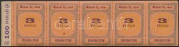 ** 1945 Miskolc ínségbélyeg 3P 100 Db-os Teljes Füzet (250.000) / Miskolc Famine Stamp 3P... - Zonder Classificatie